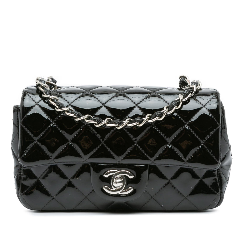 Chanel Mini Rectangular Classic Patent Single Flap (SHG-zYcSdt)