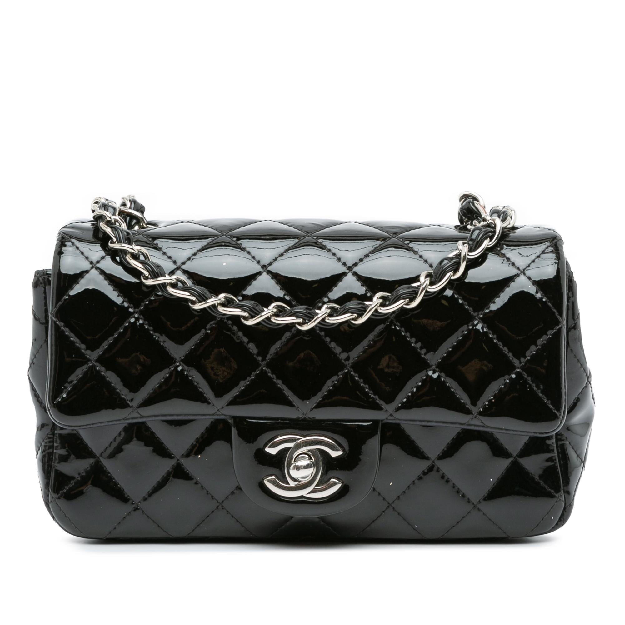 Chanel Mini Rectangular Classic Patent Single Flap (SHG-zYcSdt)