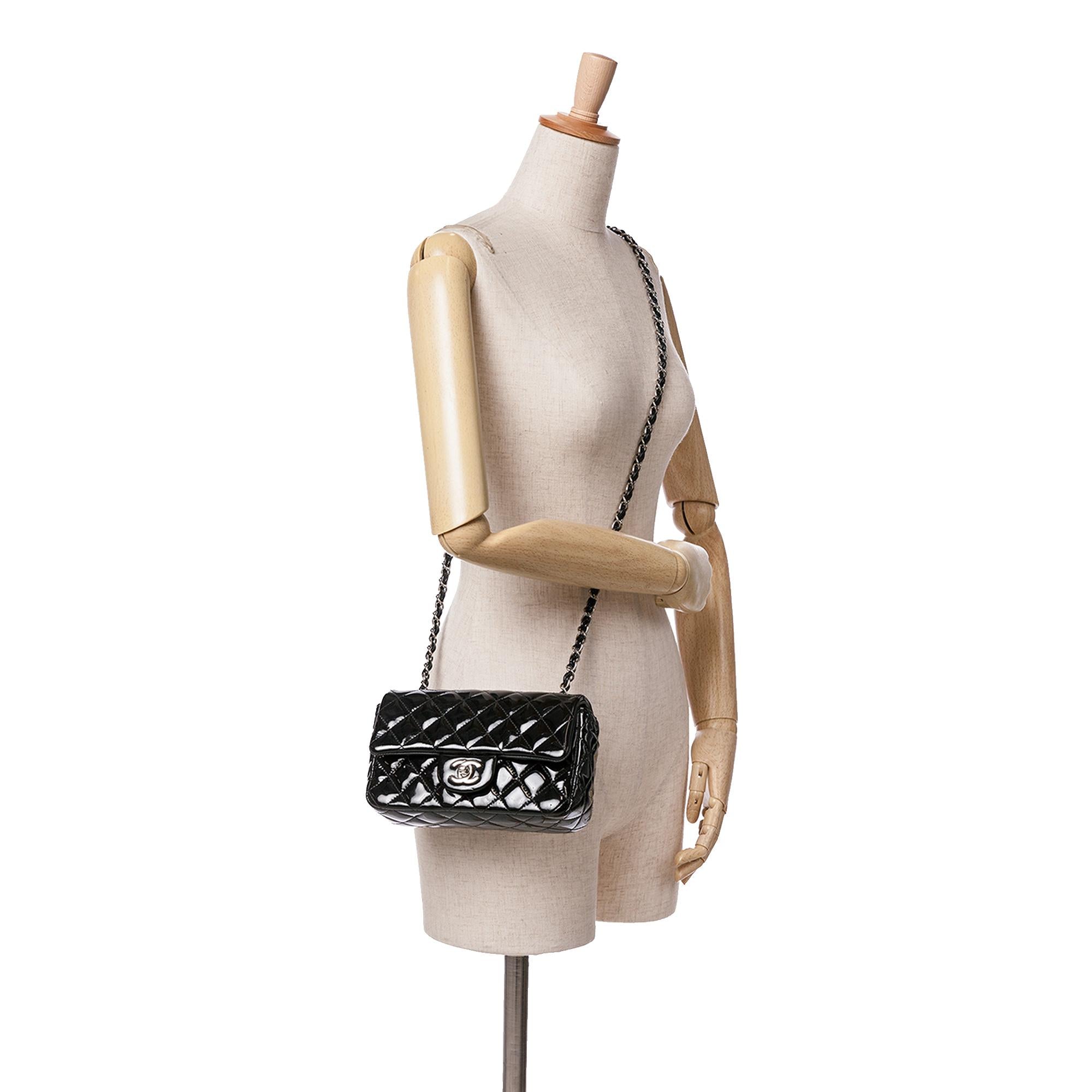 Chanel Mini Rectangular Classic Patent Single Flap