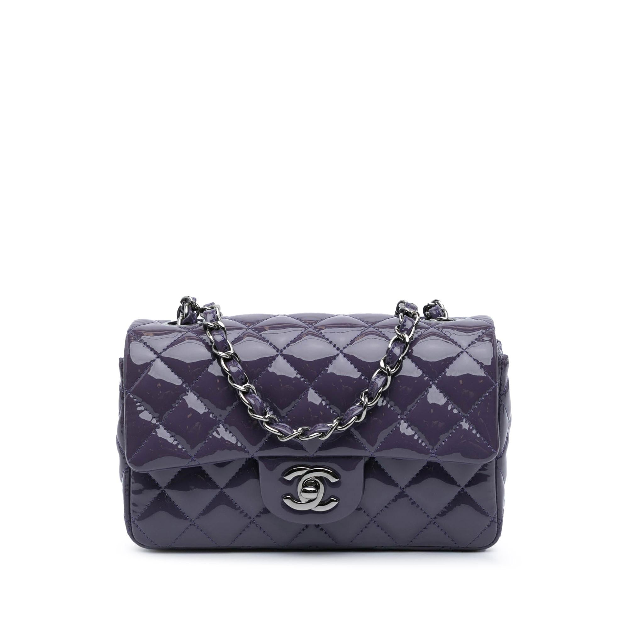 Chanel Mini Rectangular Classic Patent Single Flap