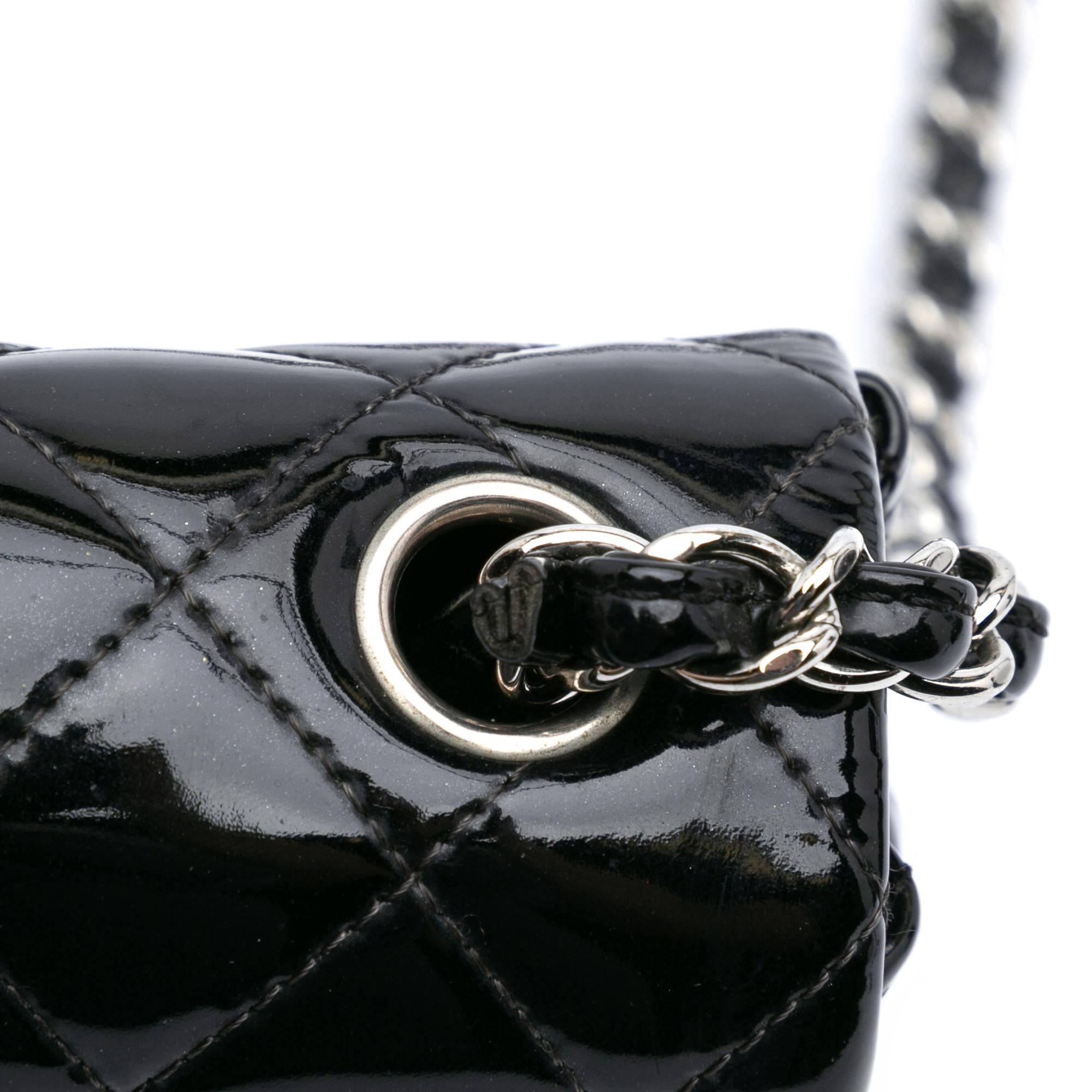 Chanel Mini Rectangular Classic Patent Single Flap