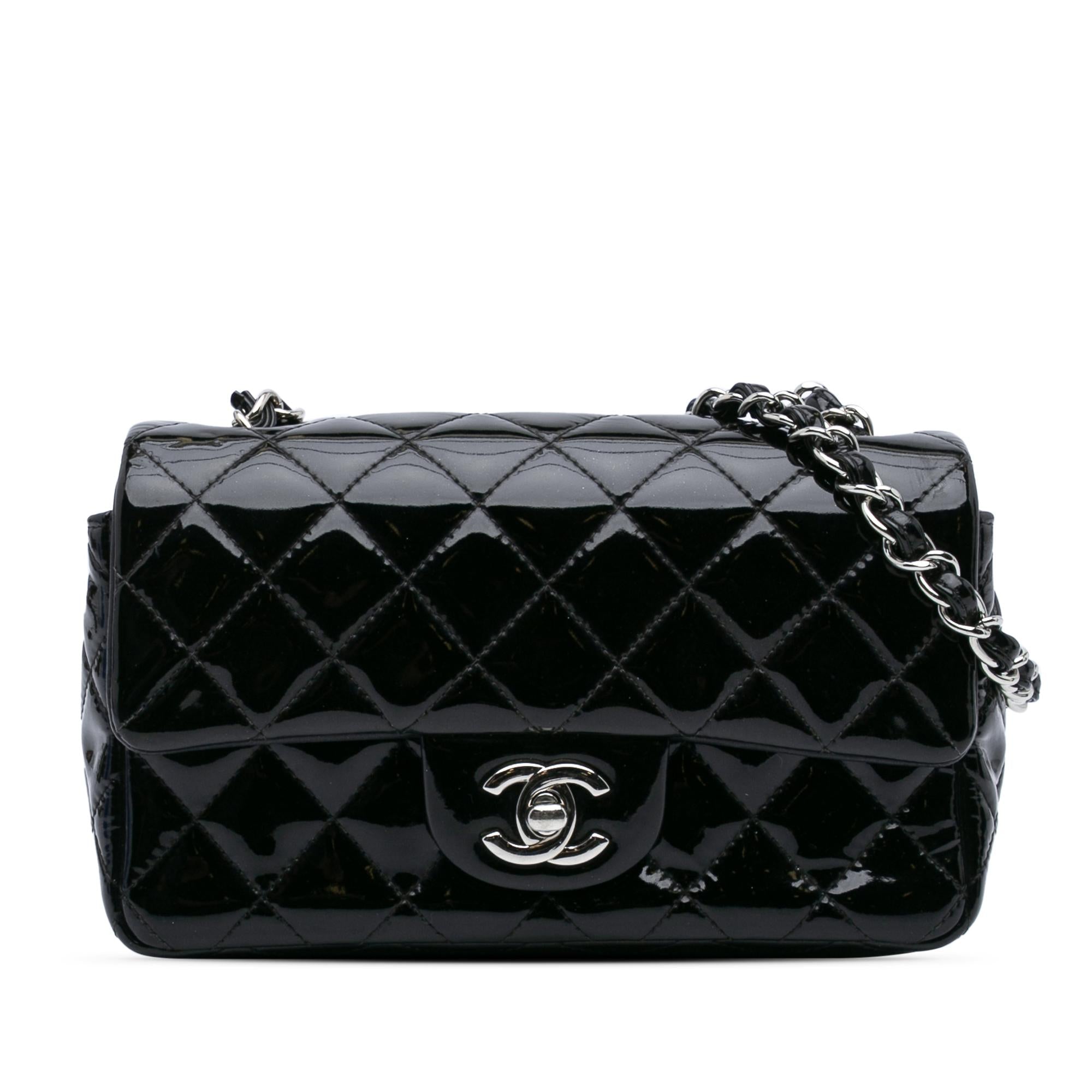 Chanel Mini Rectangular Classic Patent Single Flap
