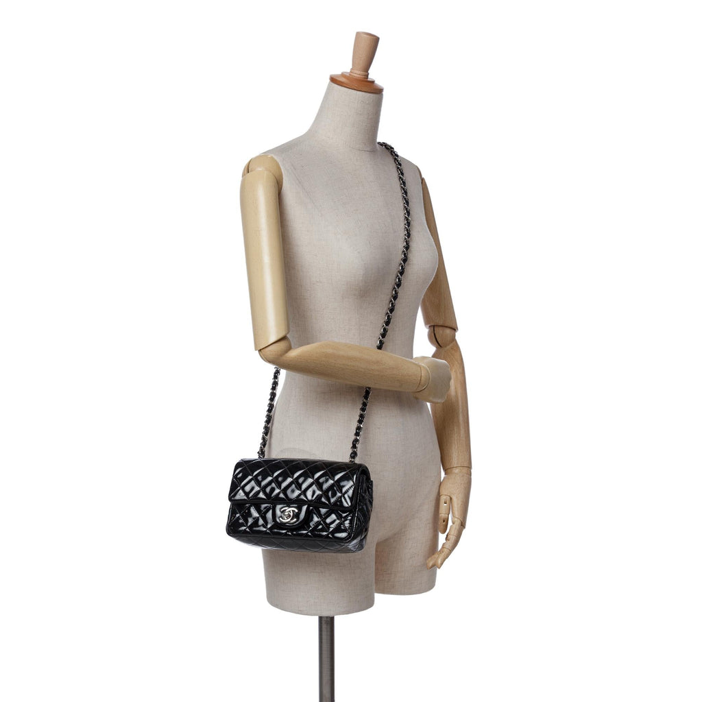 Chanel Mini Rectangular Classic Patent Single Flap