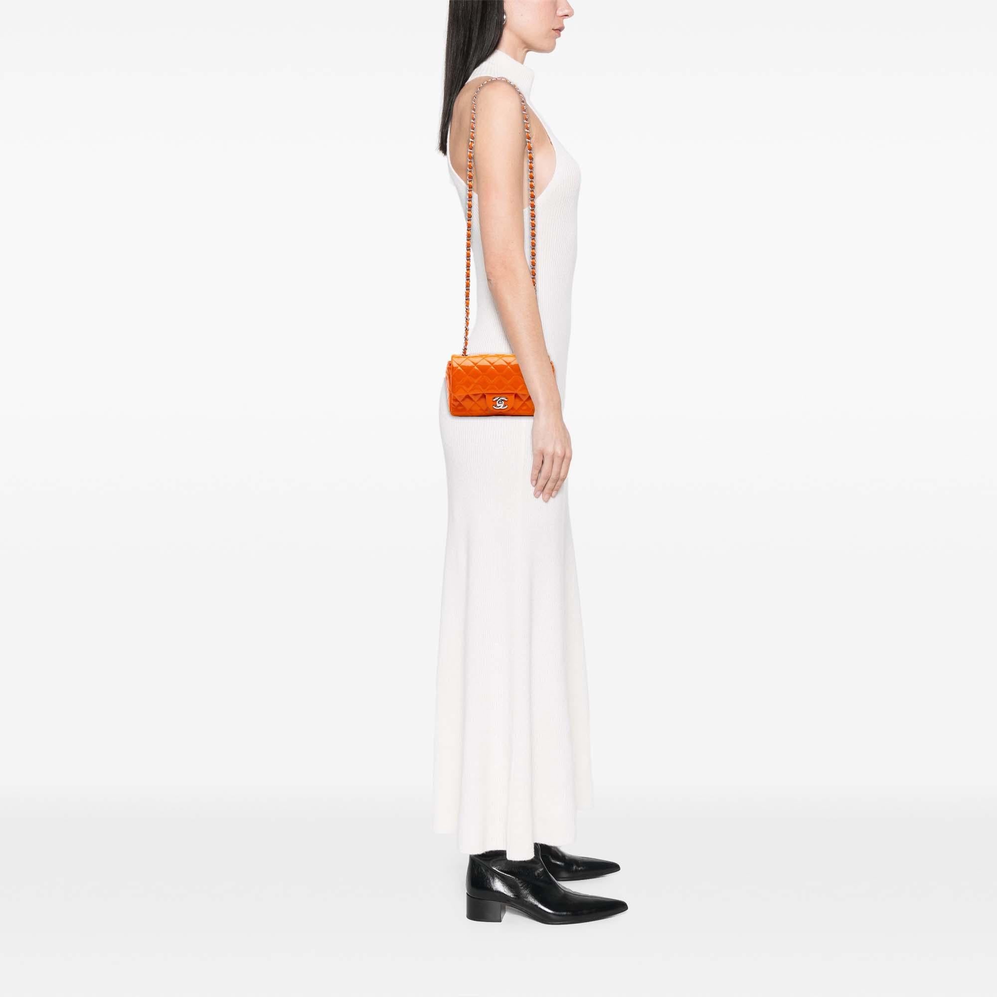 Chanel Mini Rectangular Classic Patent Single Flap