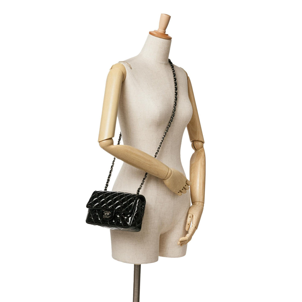 Chanel Mini Rectangular Classic Patent Single Flap
