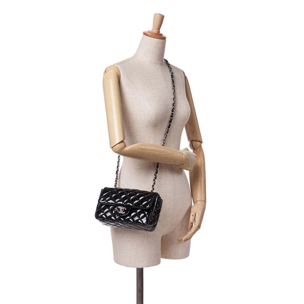 Chanel Mini Rectangular Classic Patent Single Flap