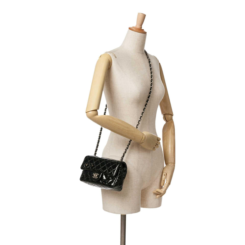 Chanel Mini Rectangular Classic Patent Single Flap