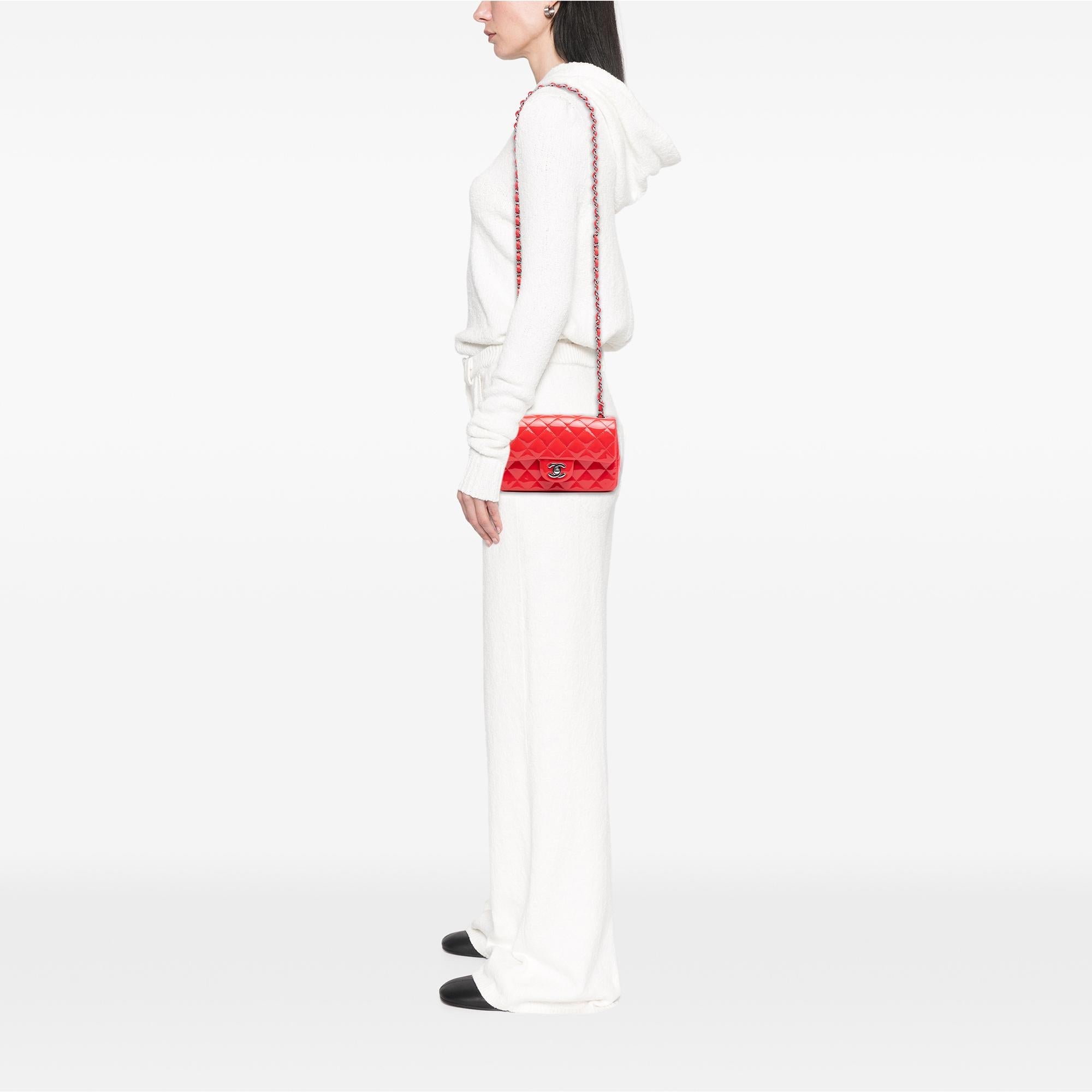 Chanel Mini Rectangular Classic Patent Single Flap