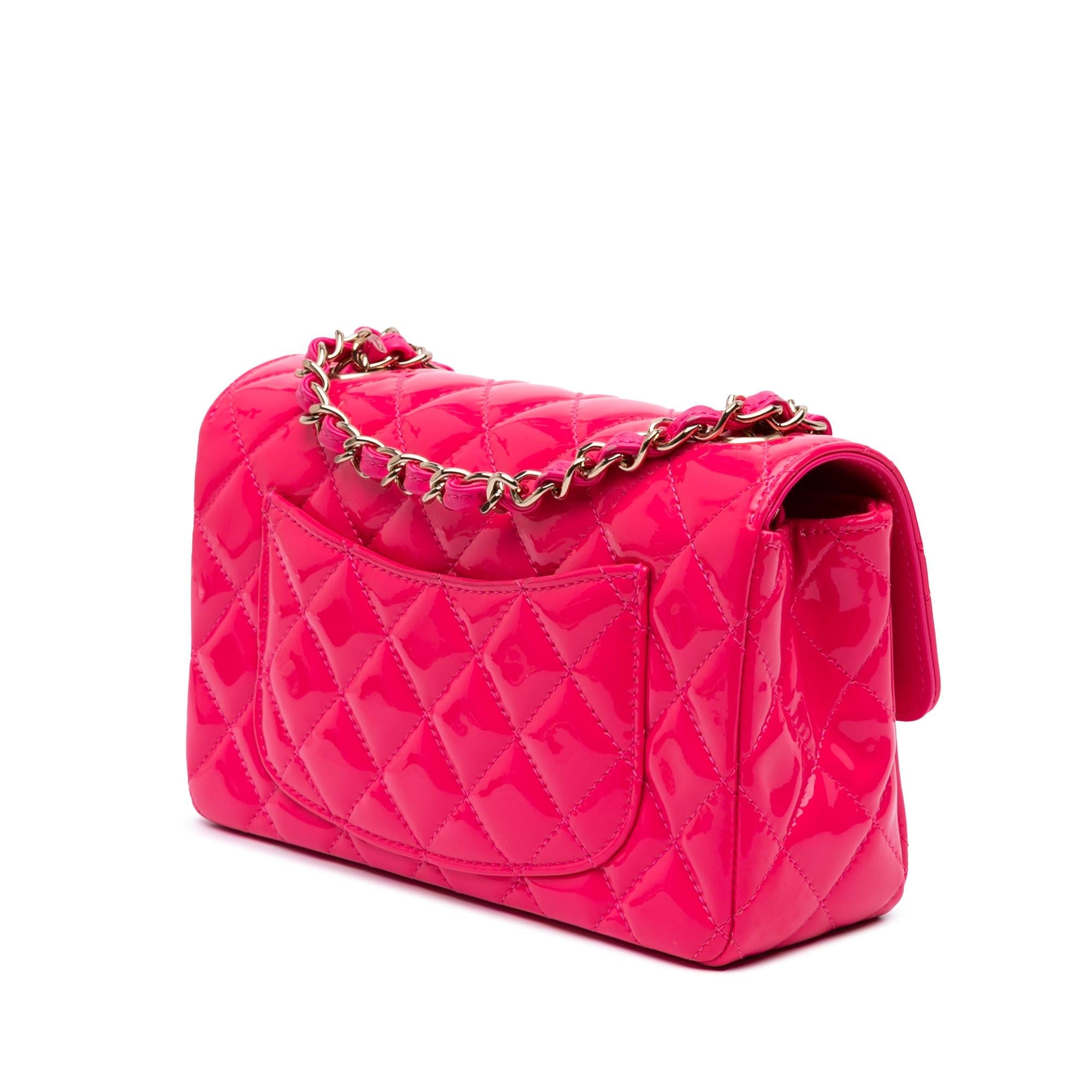 Chanel Mini Rectangular Classic Patent Single Flap