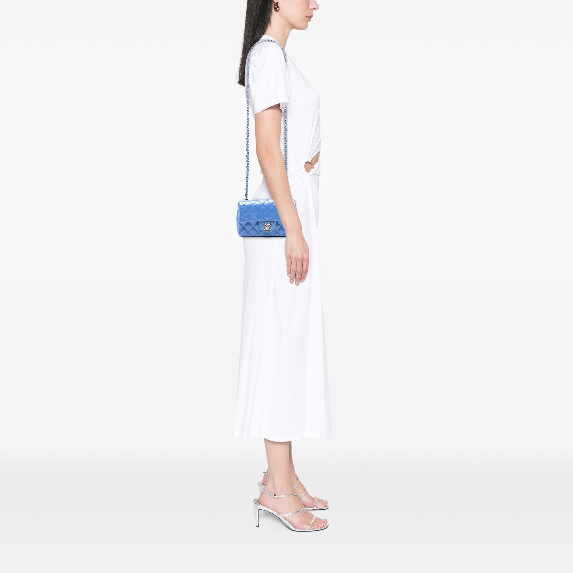 Chanel Mini Rectangular Classic Patent Single Flap