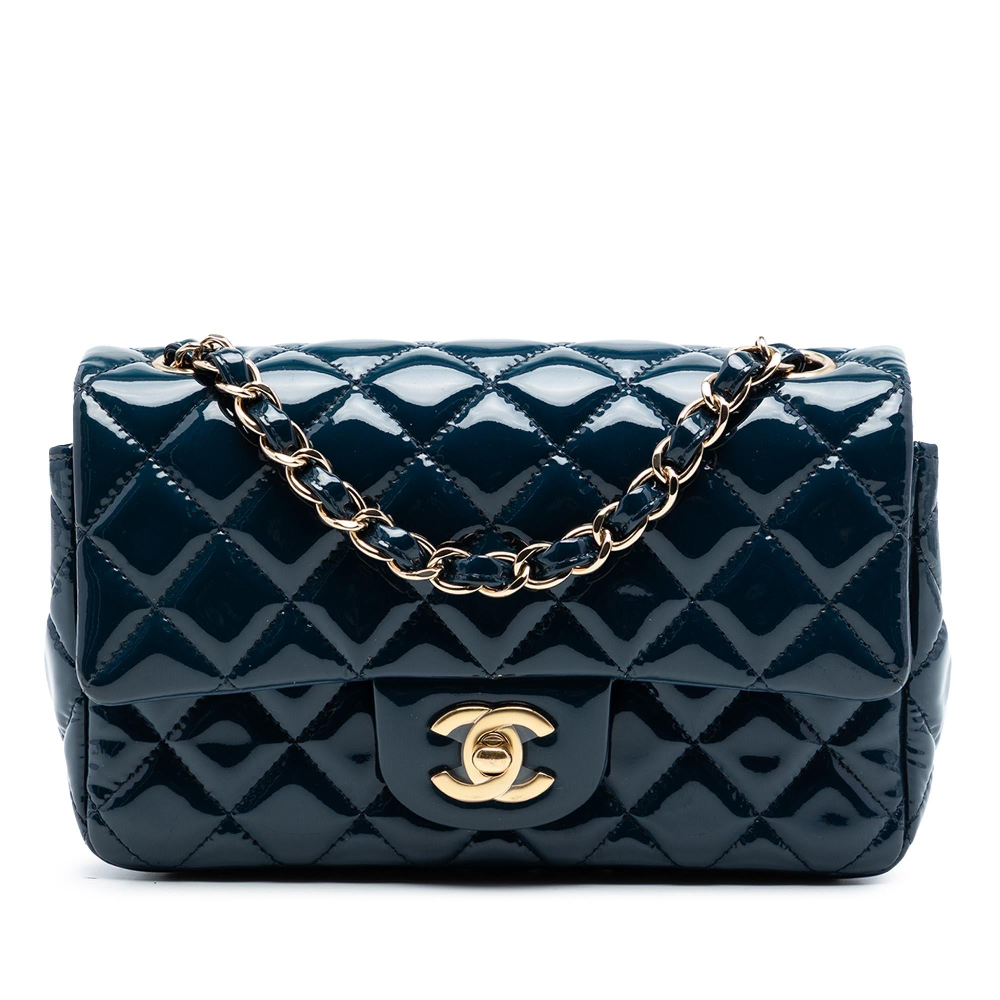 Chanel Mini Rectangular Classic Patent Single Flap
