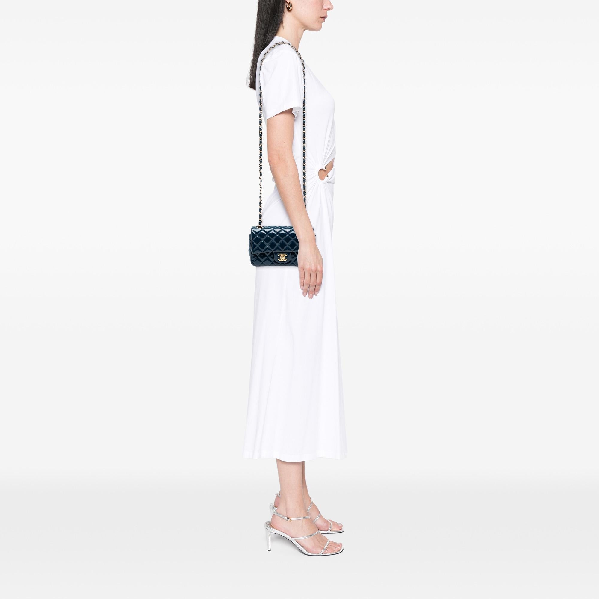 Chanel Mini Rectangular Classic Patent Single Flap