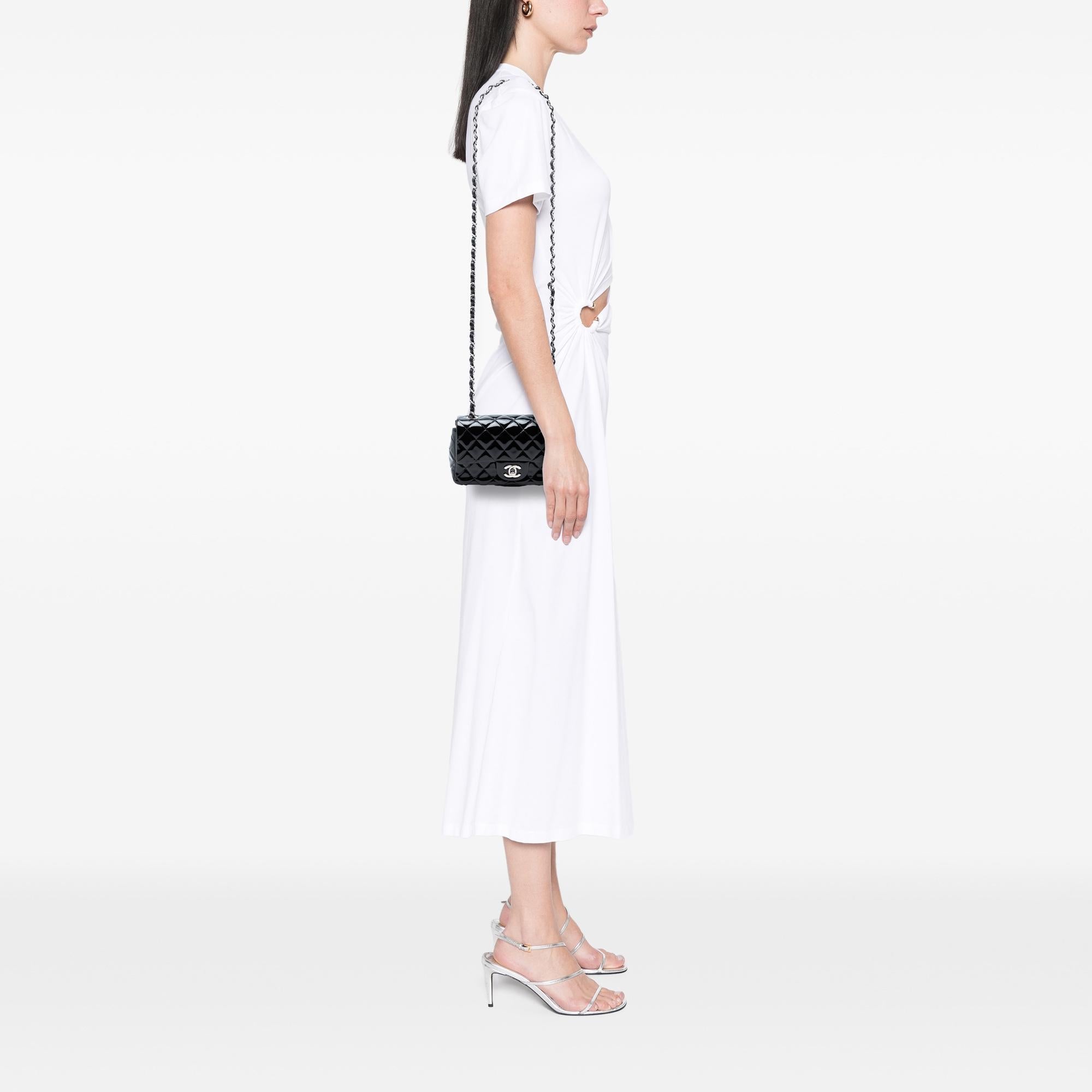 Chanel Mini Rectangular Classic Patent Single Flap