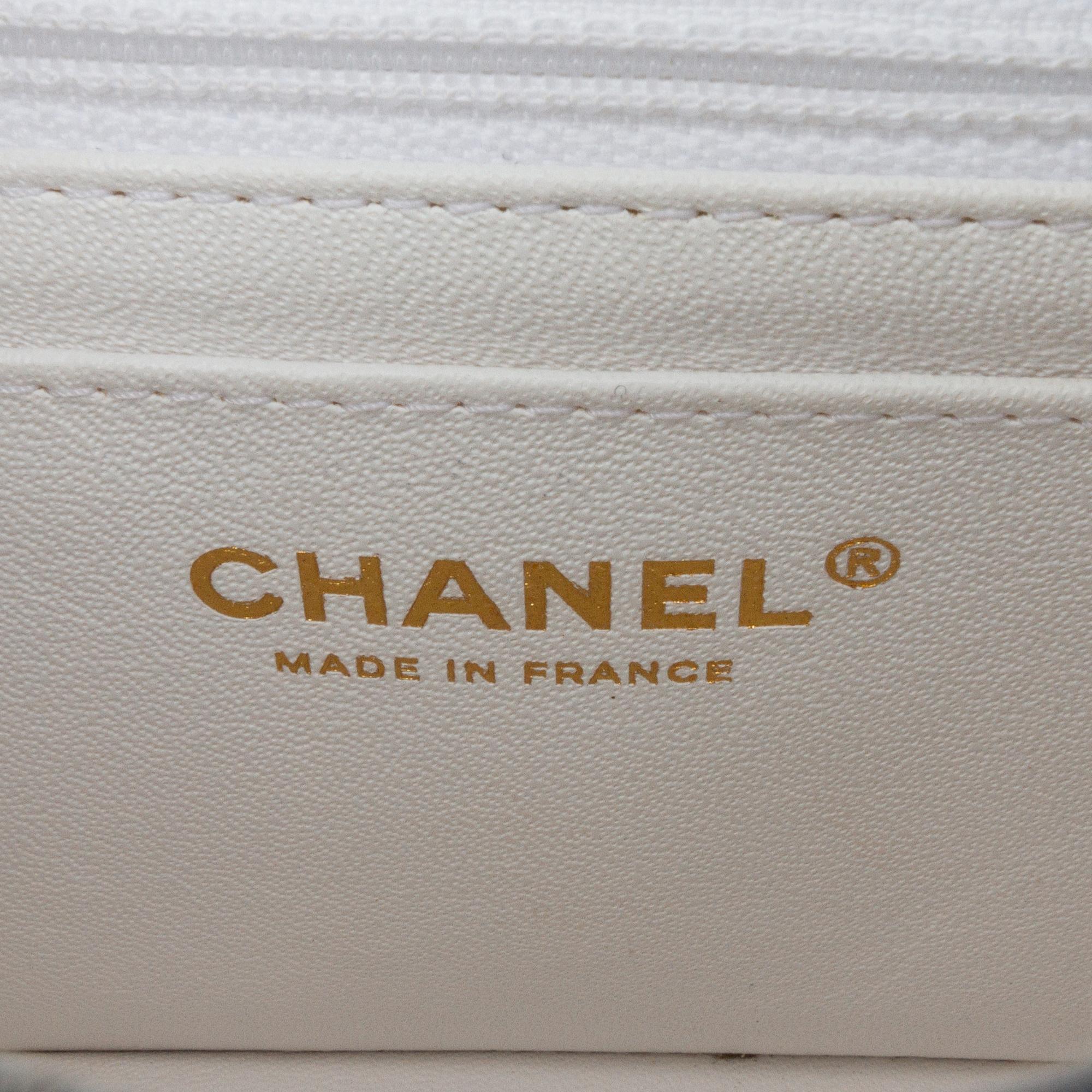 Chanel Mini Rectangular Classic Printed Calfskin Single Flap (SHG-7Swy1g)