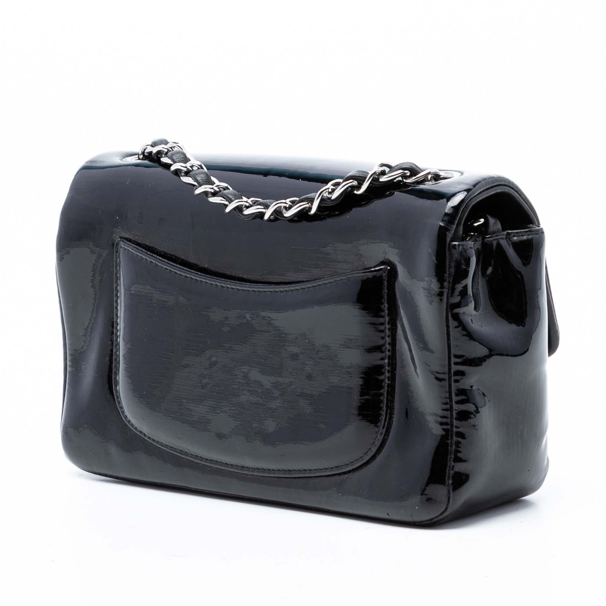Chanel Mini Rectangular Classic Pure Patent Single Flap
