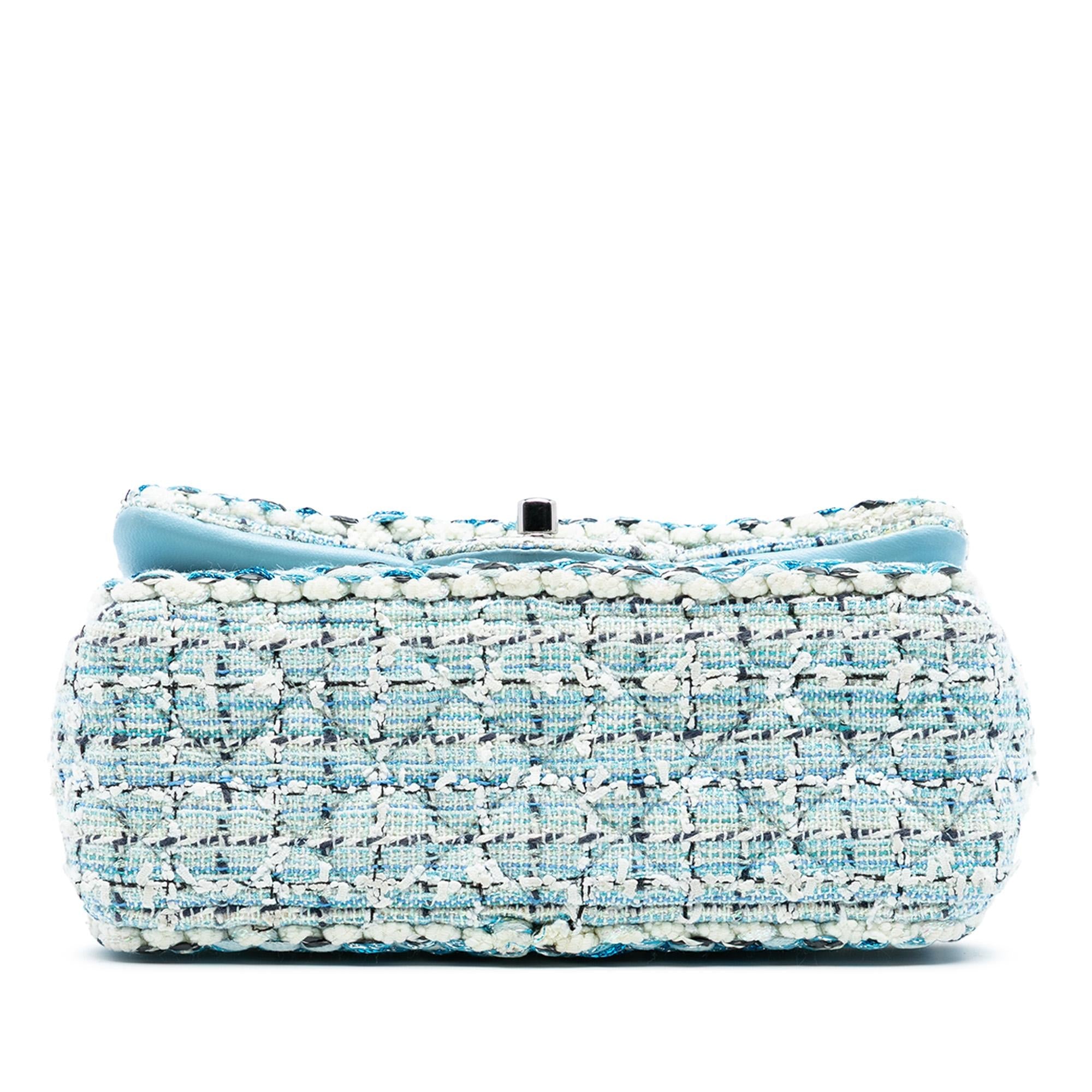 Chanel Mini Rectangular Classic Tweed Braided Single Flap