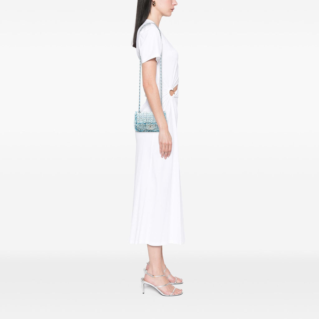Chanel Mini Rectangular Classic Tweed Braided Single Flap