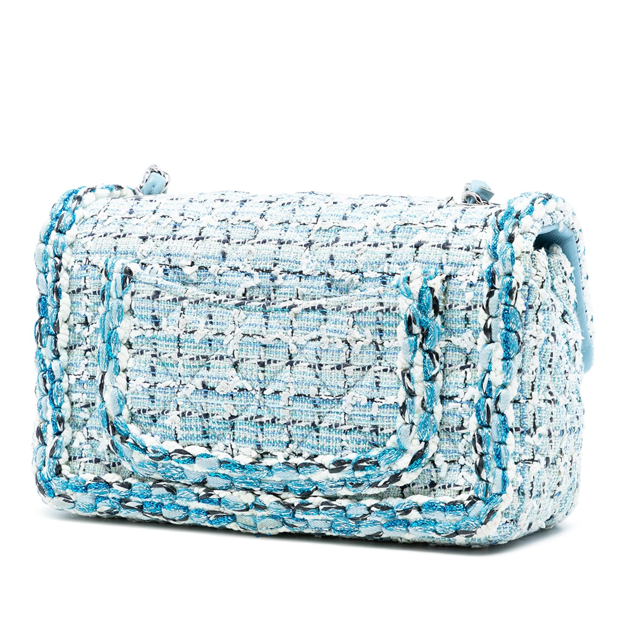 Chanel Mini Rectangular Classic Tweed Braided Single Flap