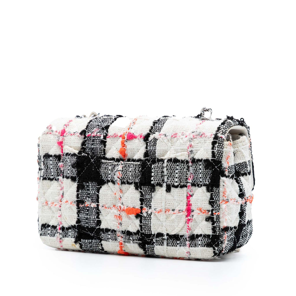 Chanel Mini Rectangular Classic Tweed Check Single Flap