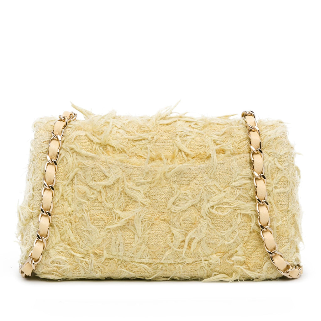 Chanel Mini Rectangular Classic Tweed Fringed Single Flap (SHG-yWp89N)