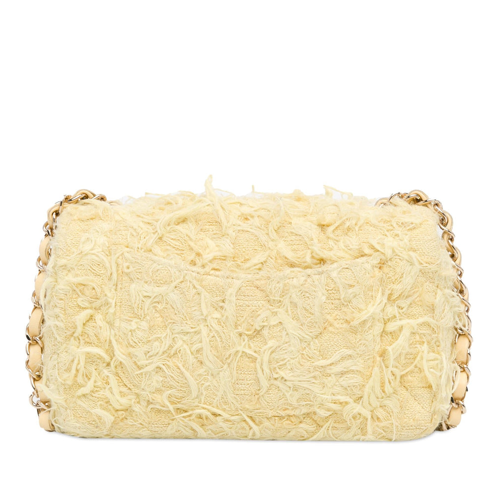 Chanel Mini Rectangular Classic Tweed Fringed Single Flap