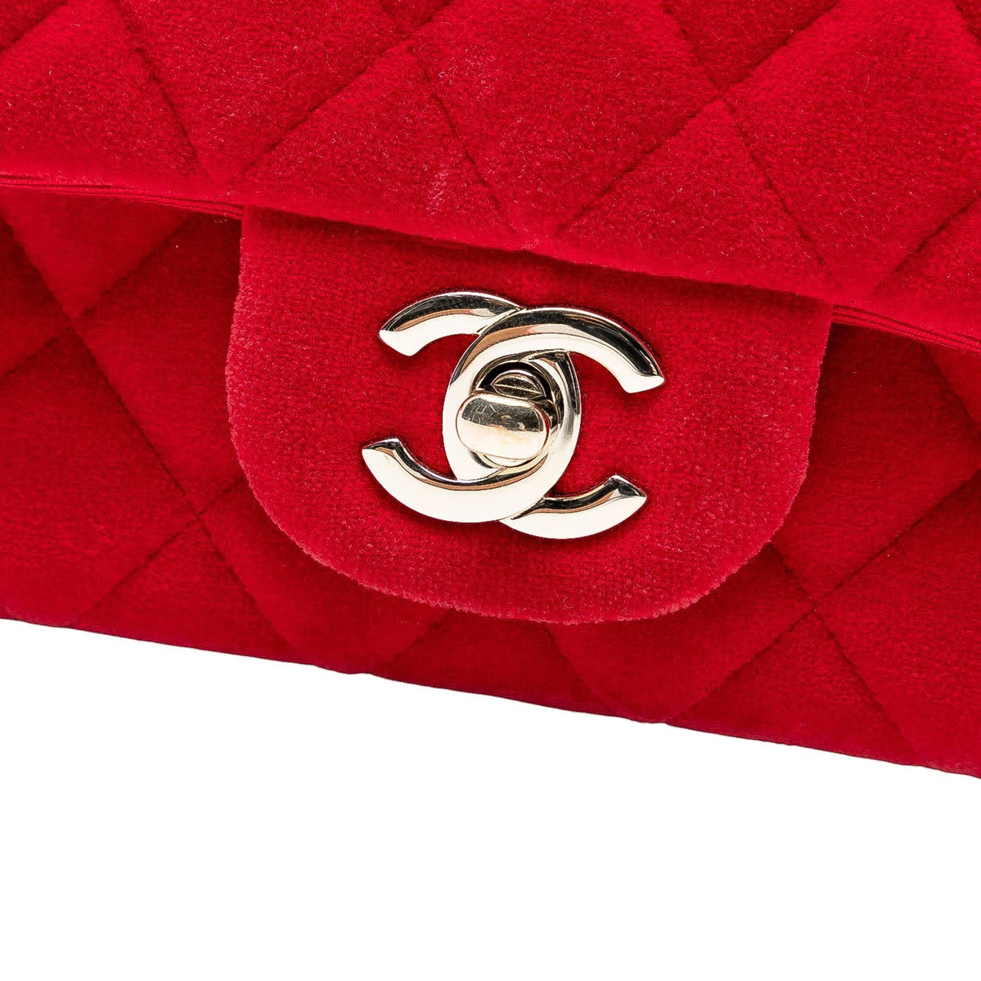 Chanel Mini Rectangular Classic Velvet Single Flap