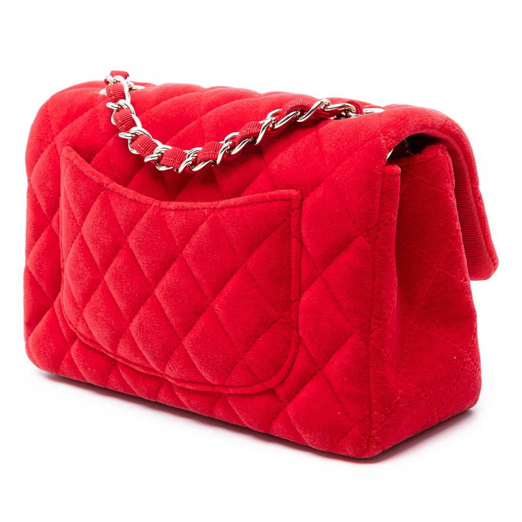 Chanel Mini Rectangular Classic Velvet Single Flap