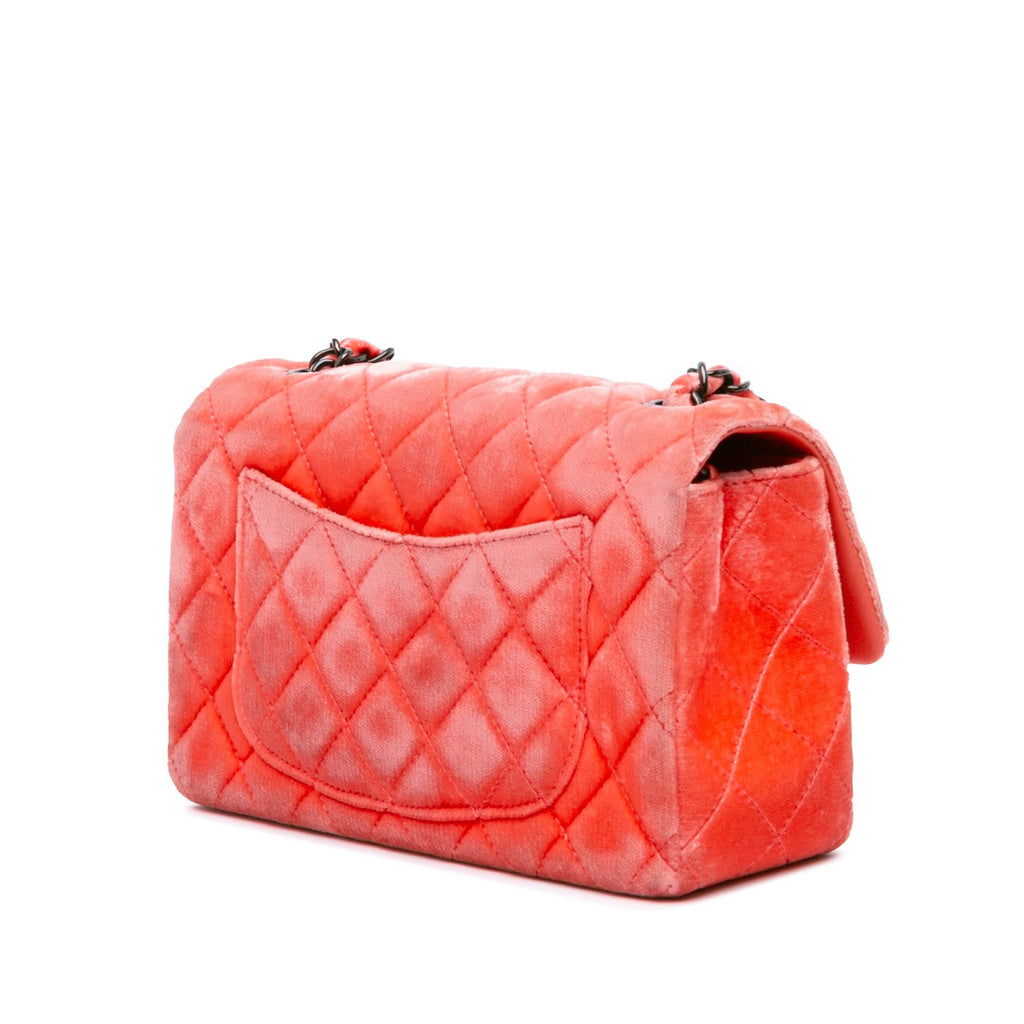 Chanel Mini Rectangular Classic Velvet Single Flap
