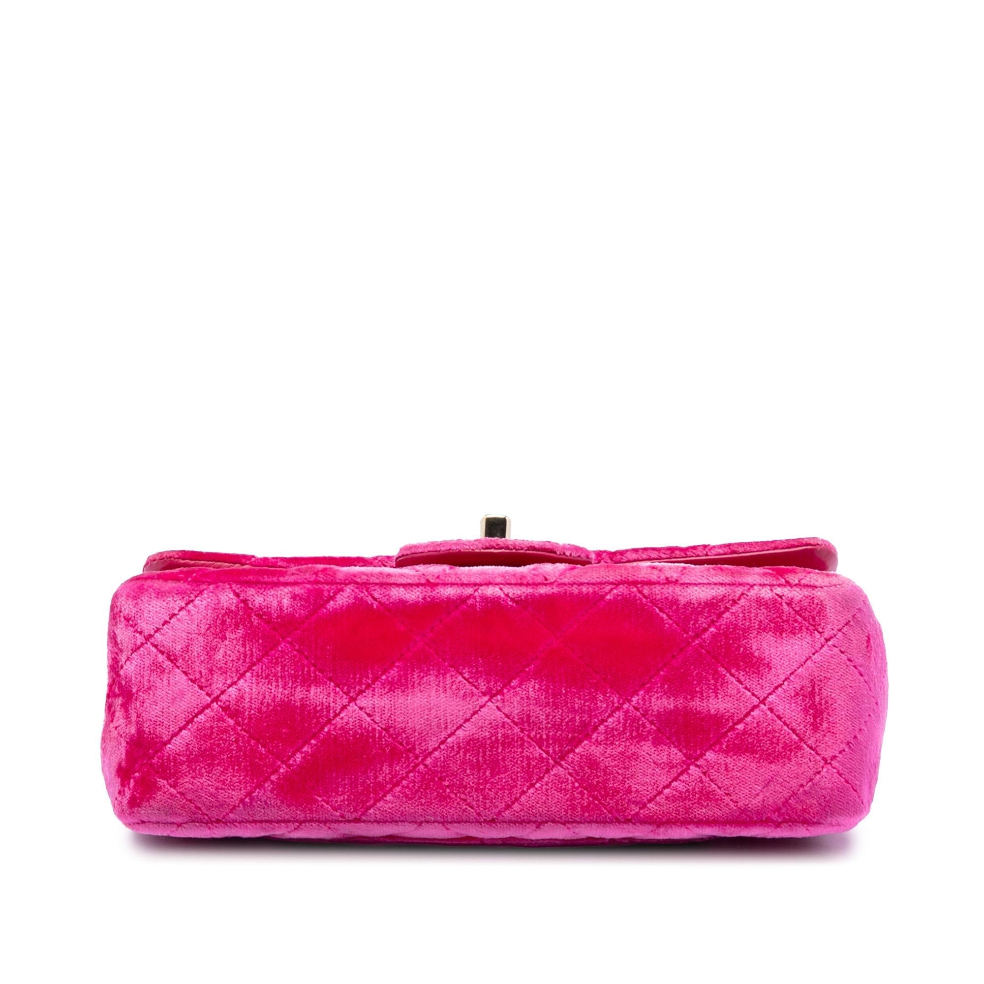 Chanel Mini Rectangular Classic Velvet Single Flap