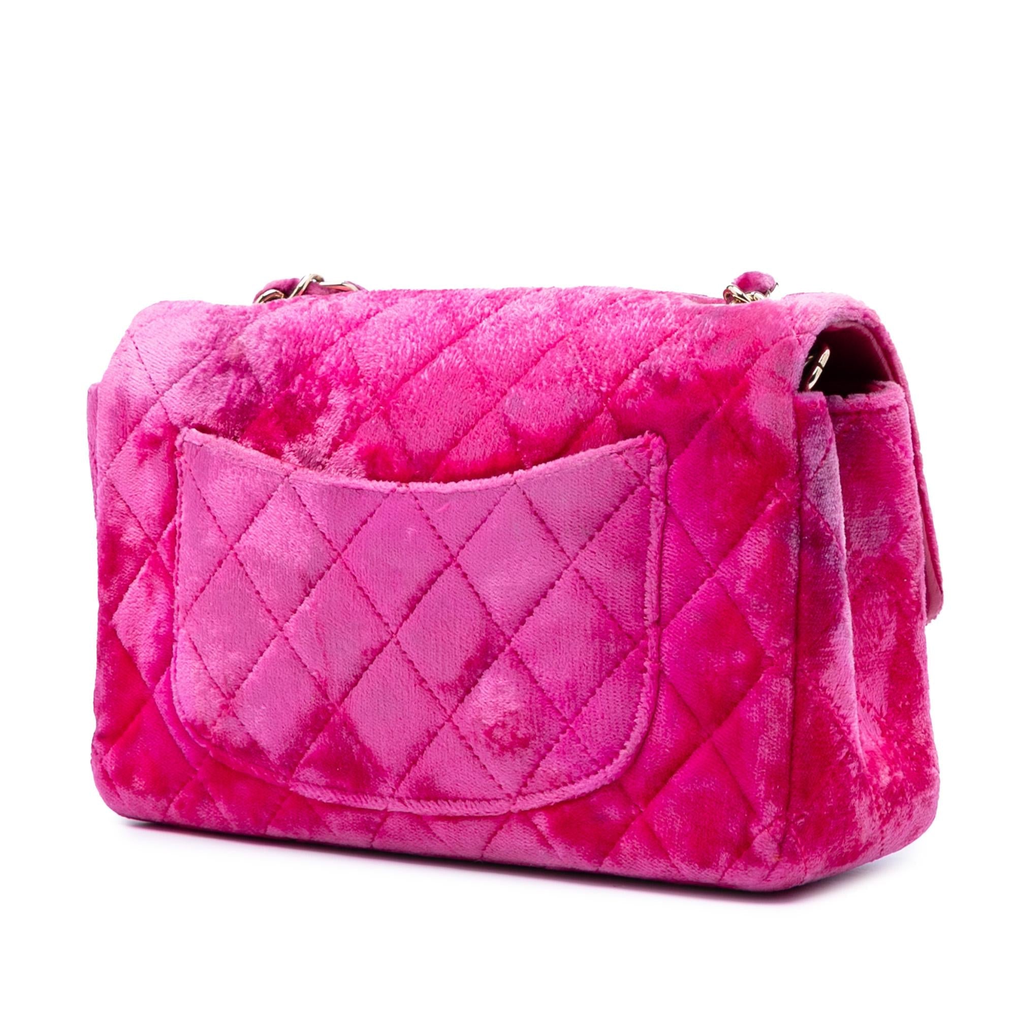 Chanel Mini Rectangular Classic Velvet Single Flap