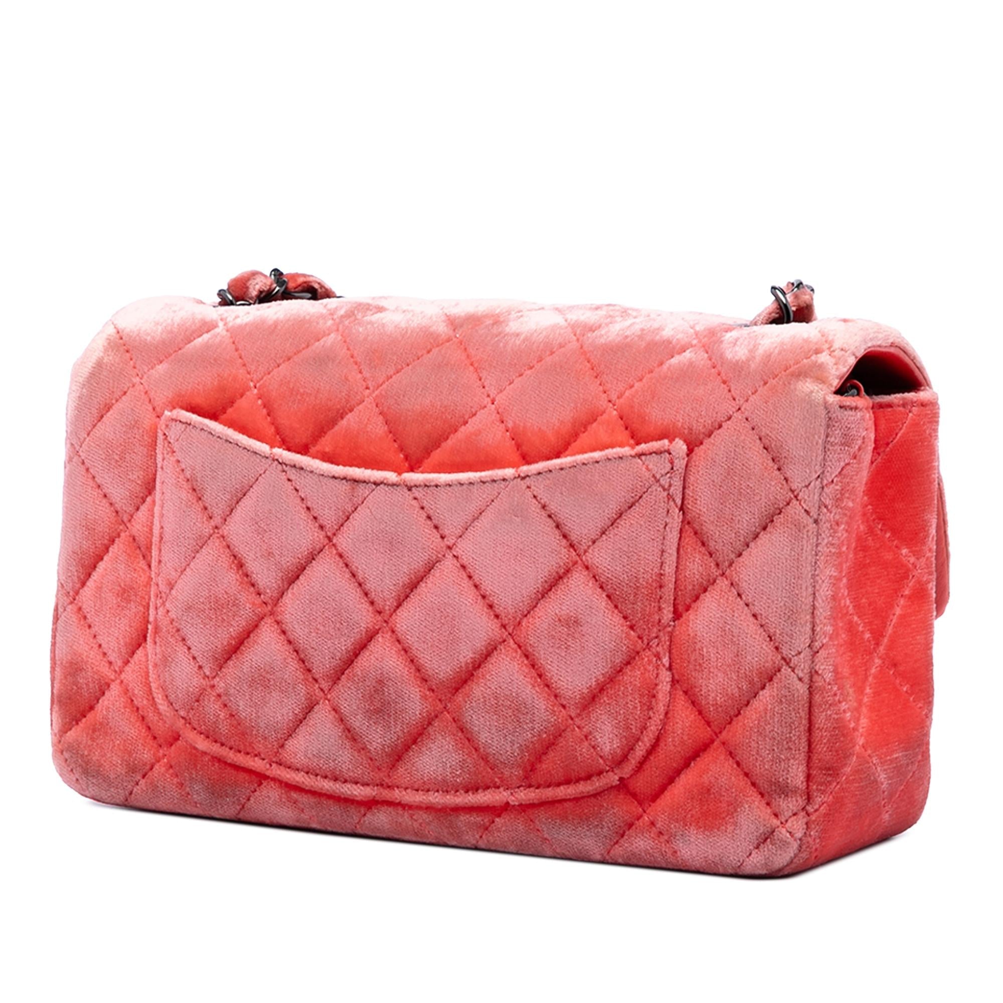 Chanel Mini Rectangular Classic Velvet Single Flap