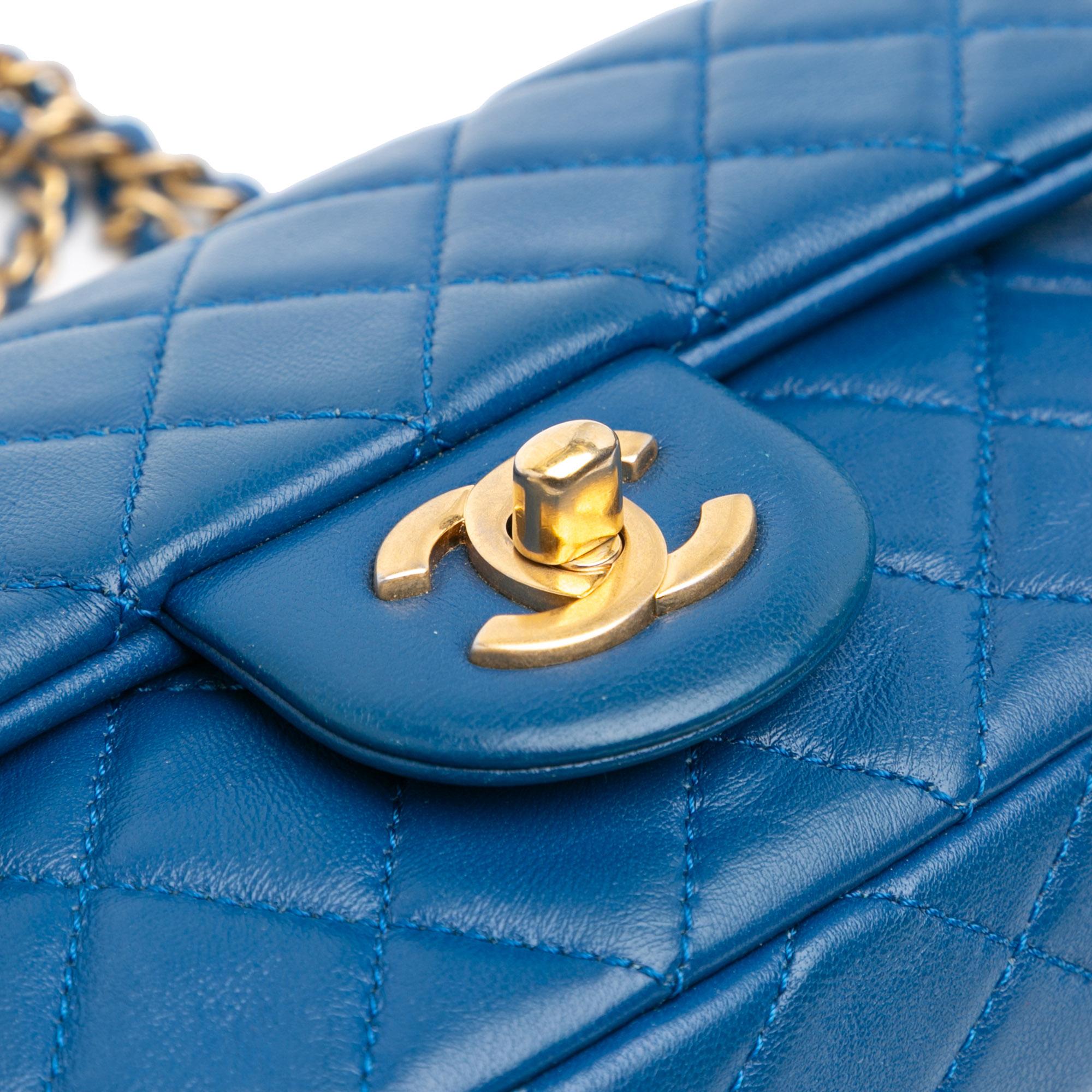 Chanel Mini Rectangular Lambskin Pearl Crush Flap