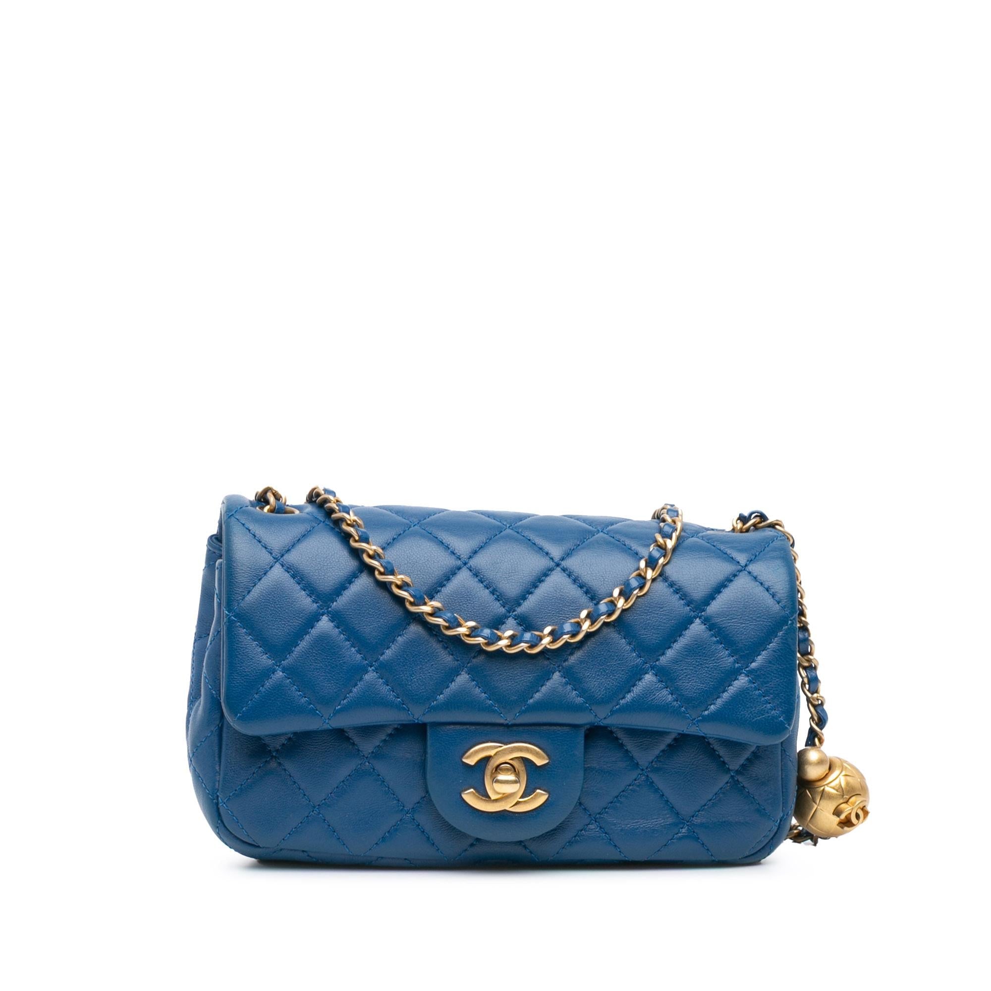 Chanel Mini Rectangular Lambskin Pearl Crush Flap