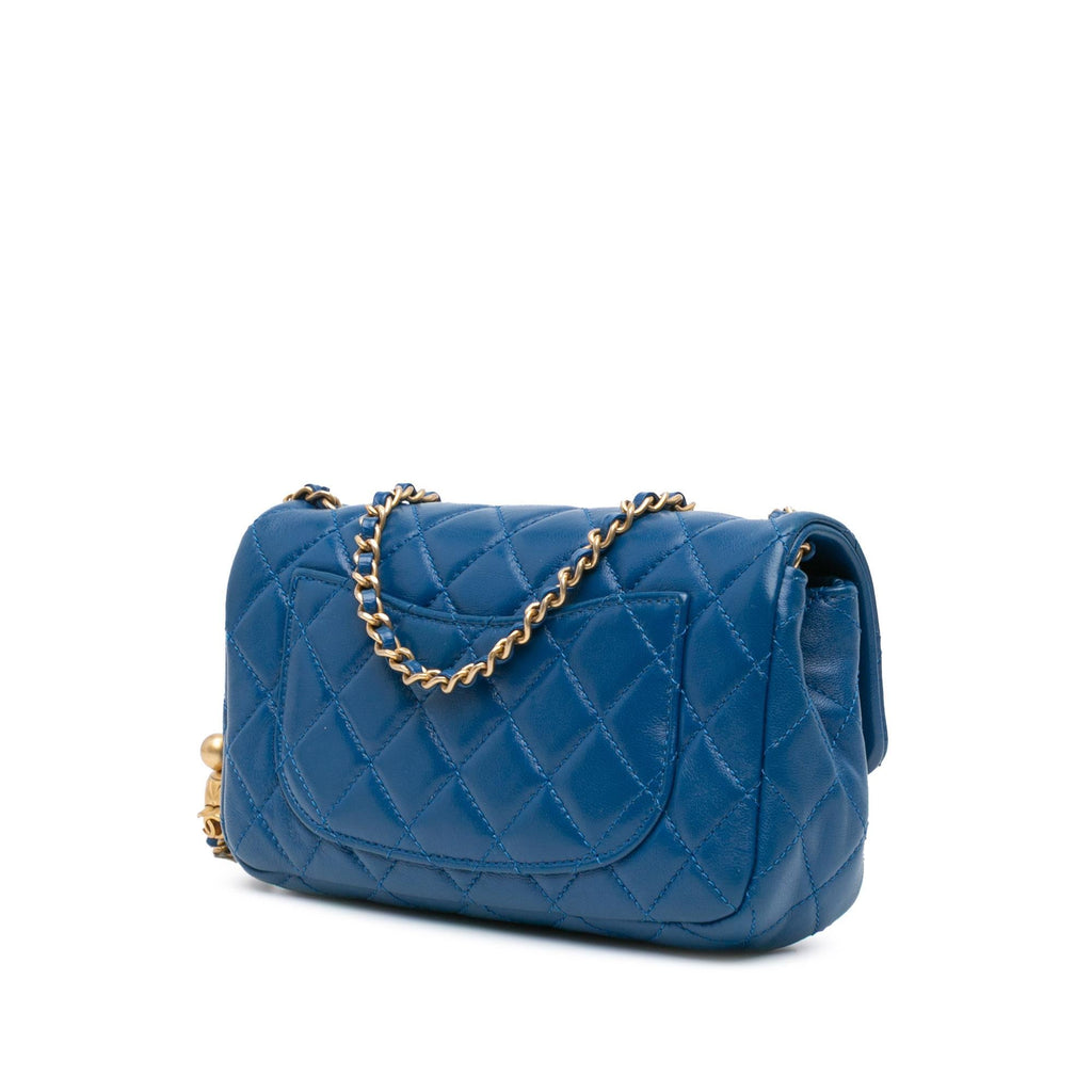 Chanel Mini Rectangular Lambskin Pearl Crush Flap