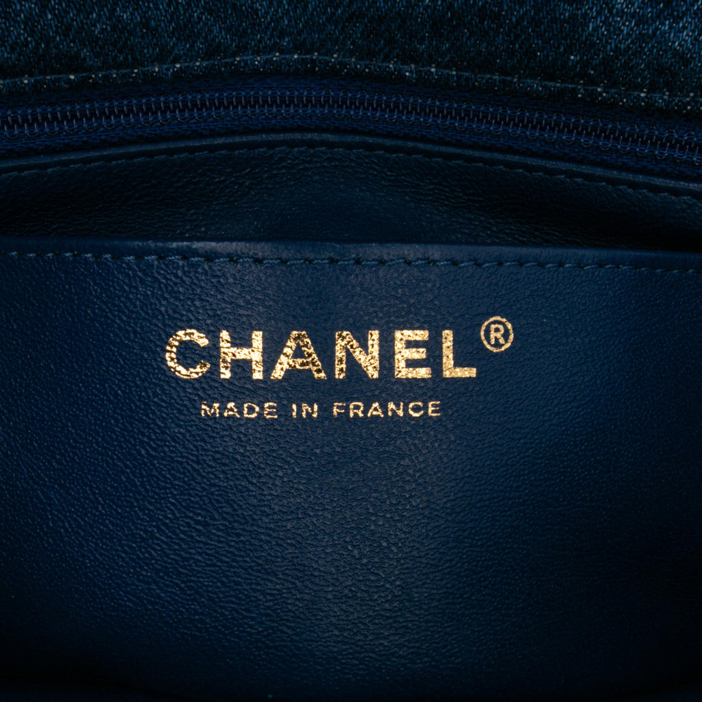 Chanel Mini Rectangular Multicolor Classic Denim Single Flap