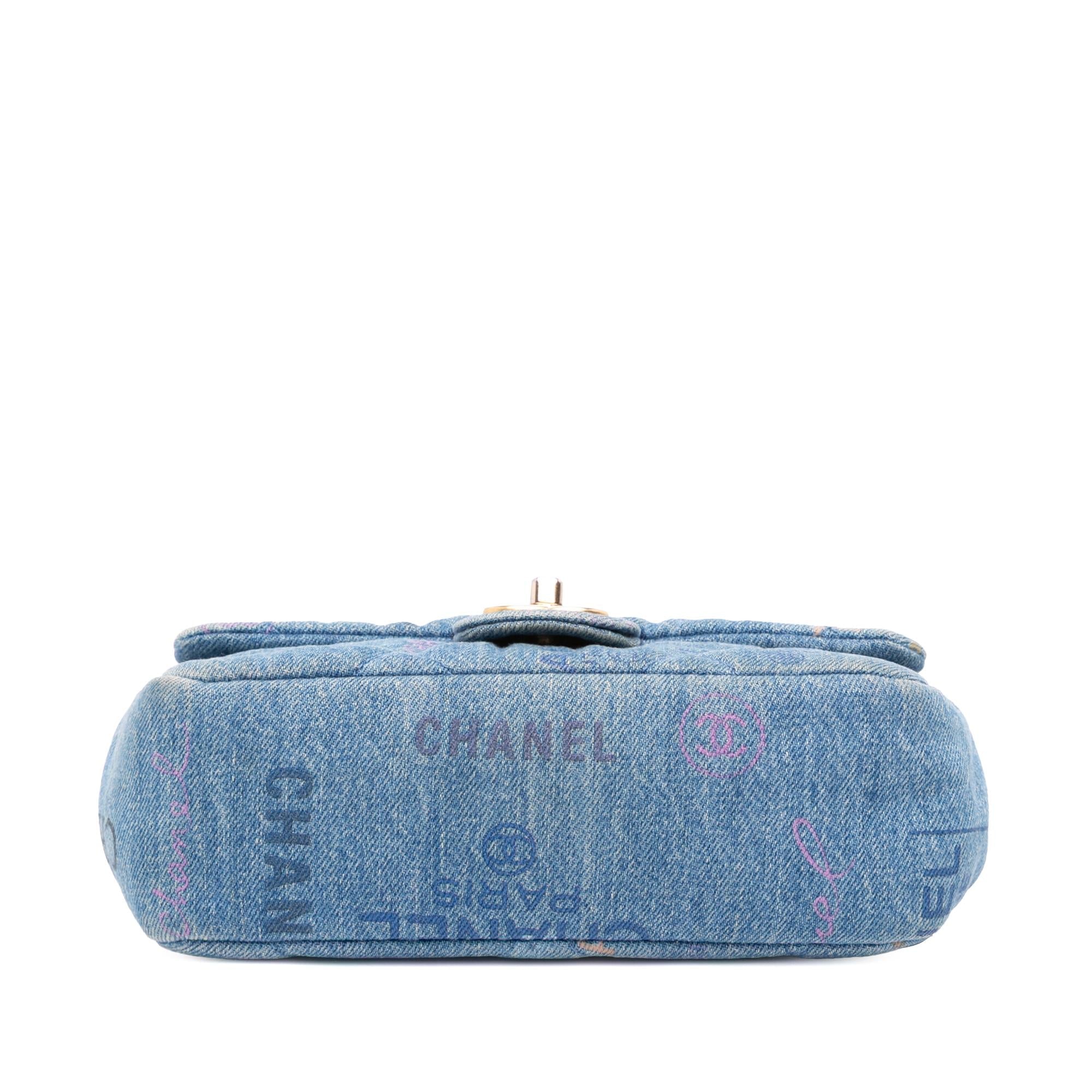 Chanel Mini Rectangular Quilted Denim Mood Flap