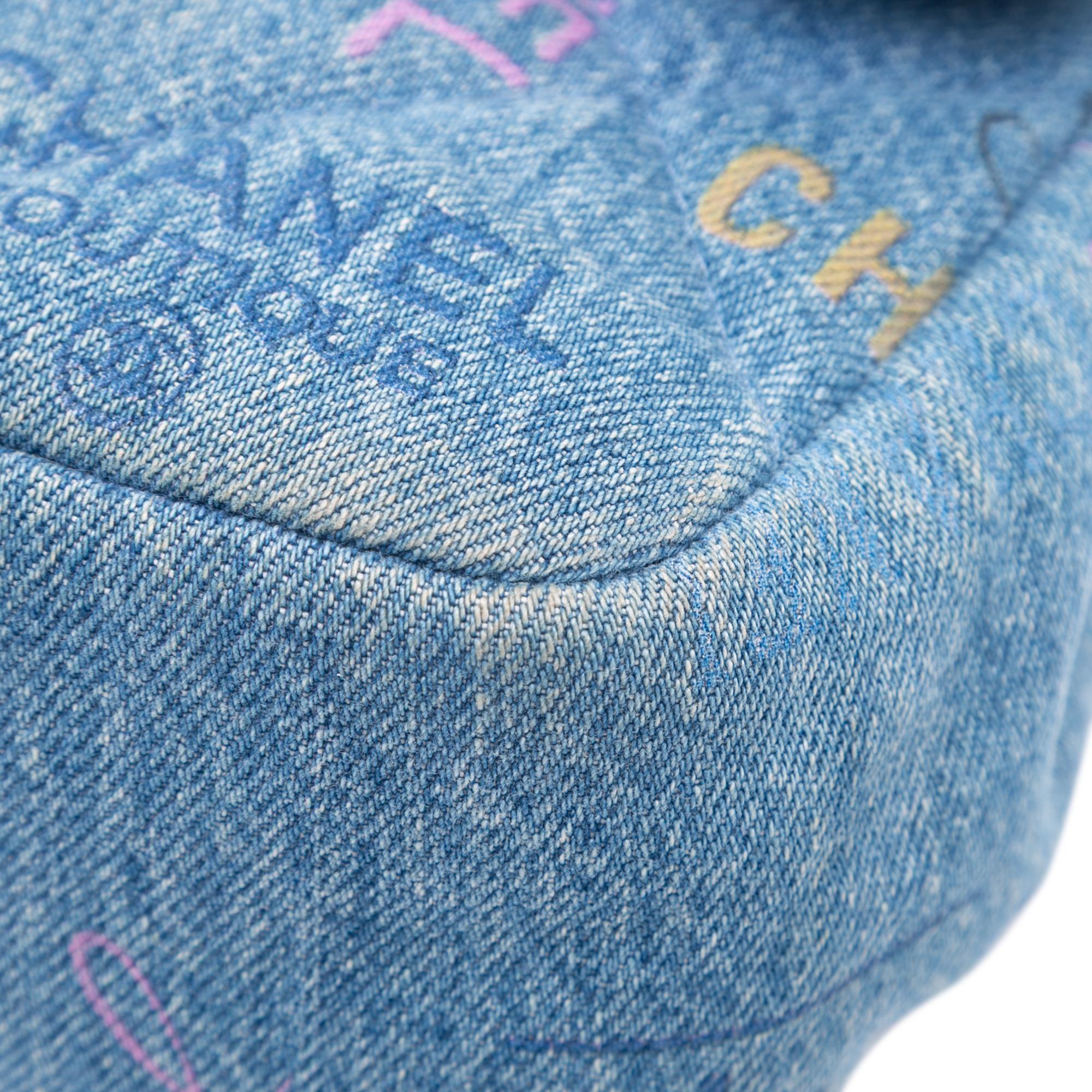 Chanel Mini Rectangular Quilted Denim Mood Flap