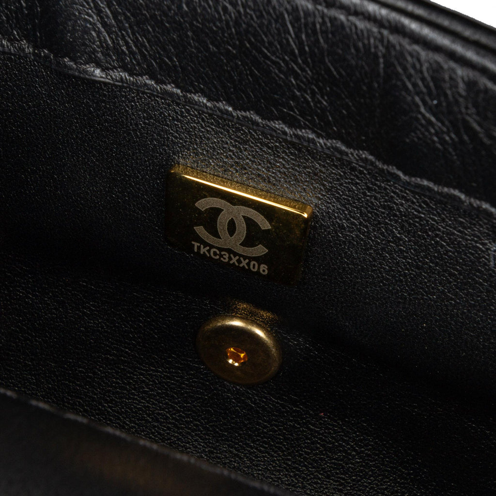 Chanel Mini Rectangular Quilted Lambskin Heart Charms Flap