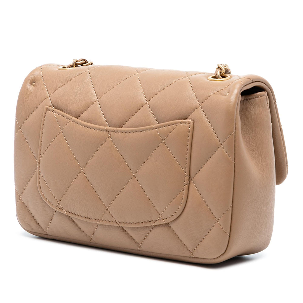 Chanel Mini Rectangular Quilted Lambskin Heart Charms Flap