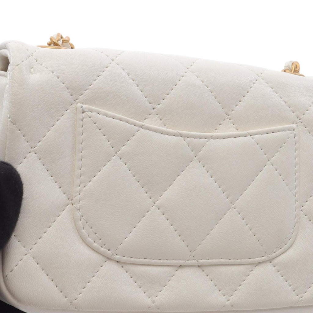 Chanel Mini Rectangular Quilted Lambskin Heart Charms Flap