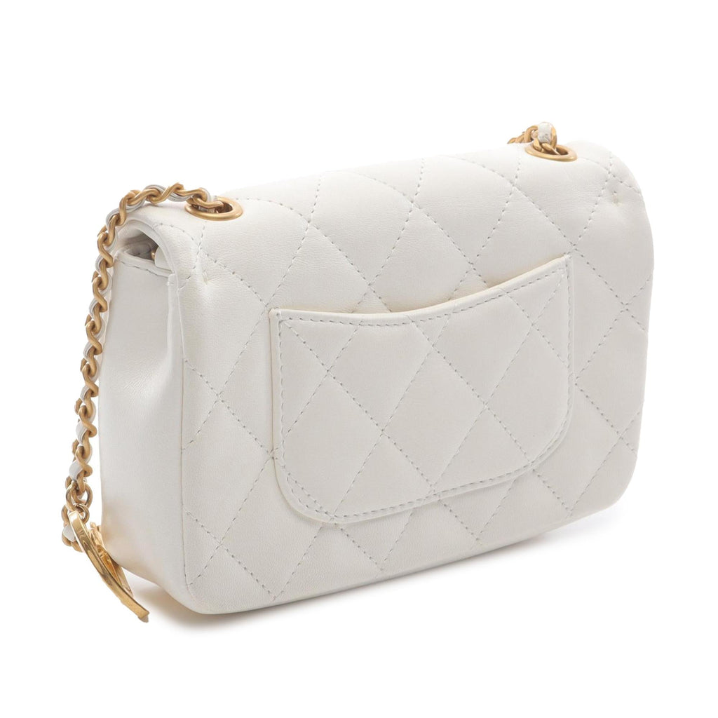 Chanel Mini Rectangular Quilted Lambskin Heart Charms Flap