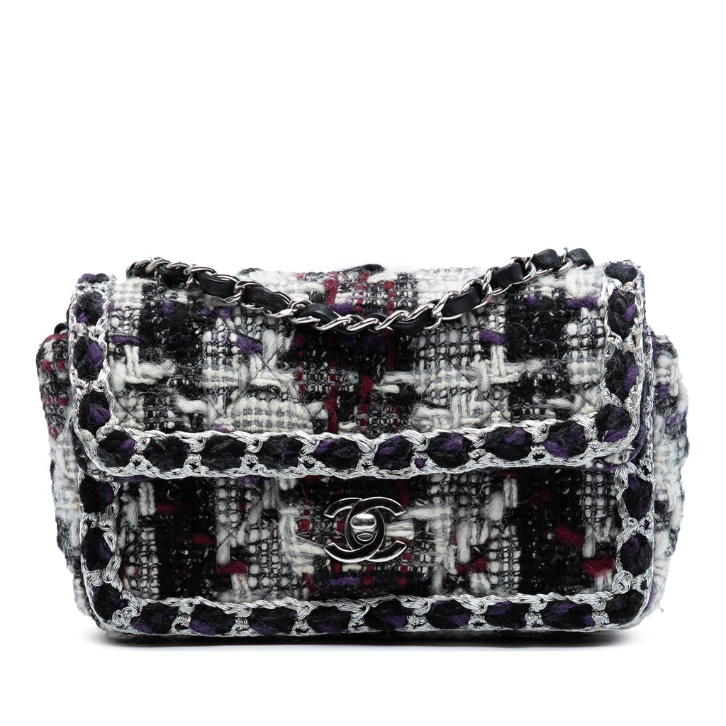 Chanel Mini Rectangular Quilted Tweed Single Flap