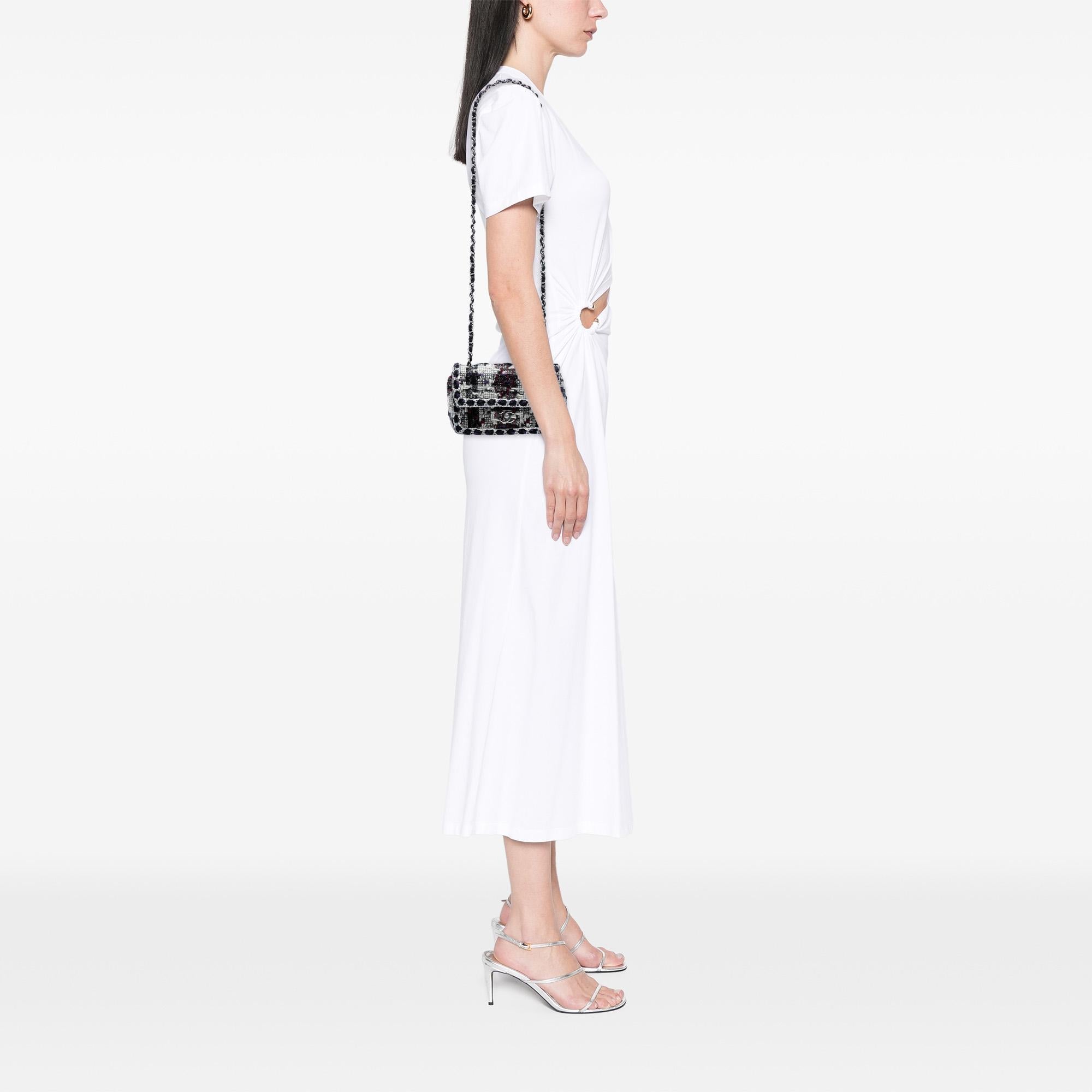Chanel Mini Rectangular Quilted Tweed Single Flap