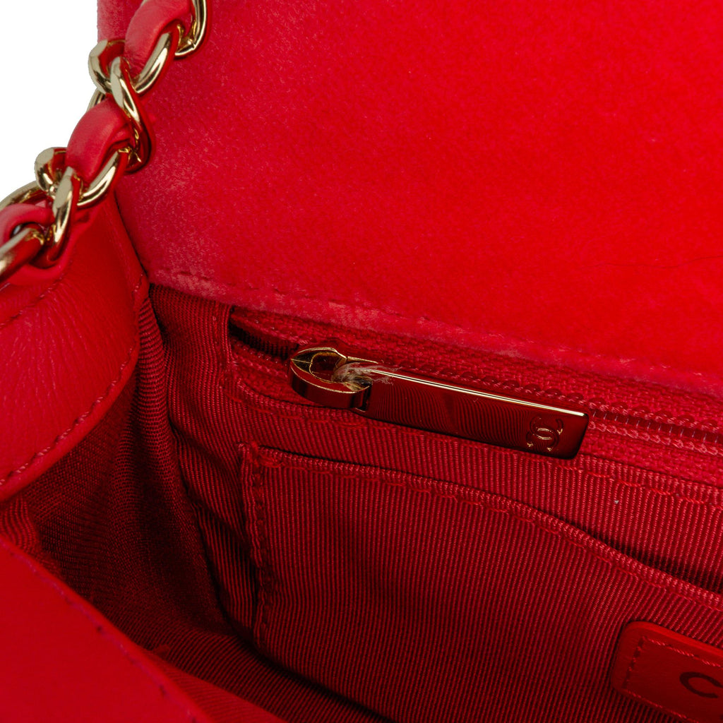 Chanel Mini Rectangular Velvet Pearl Crush Flap
