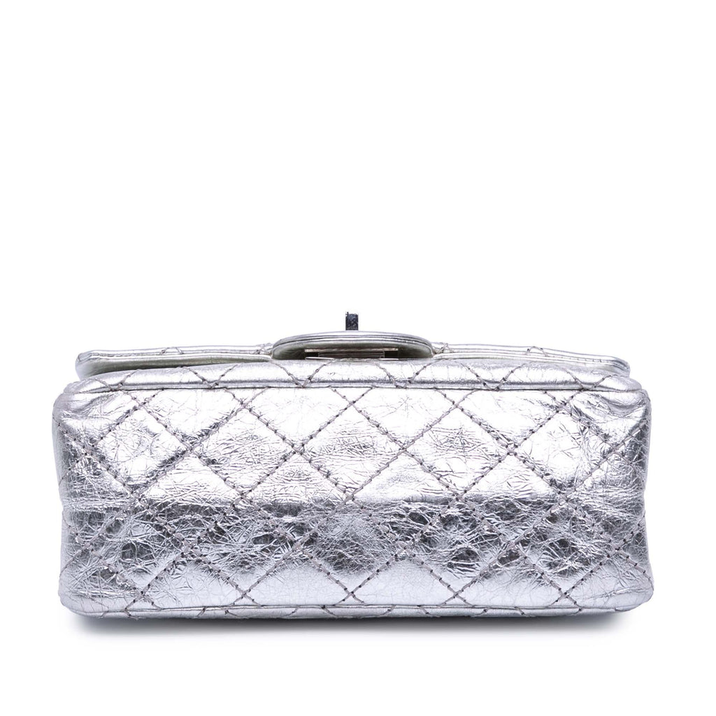Chanel Mini Reissue 2.55 Metallic Aged Calfskin Double Flap 224