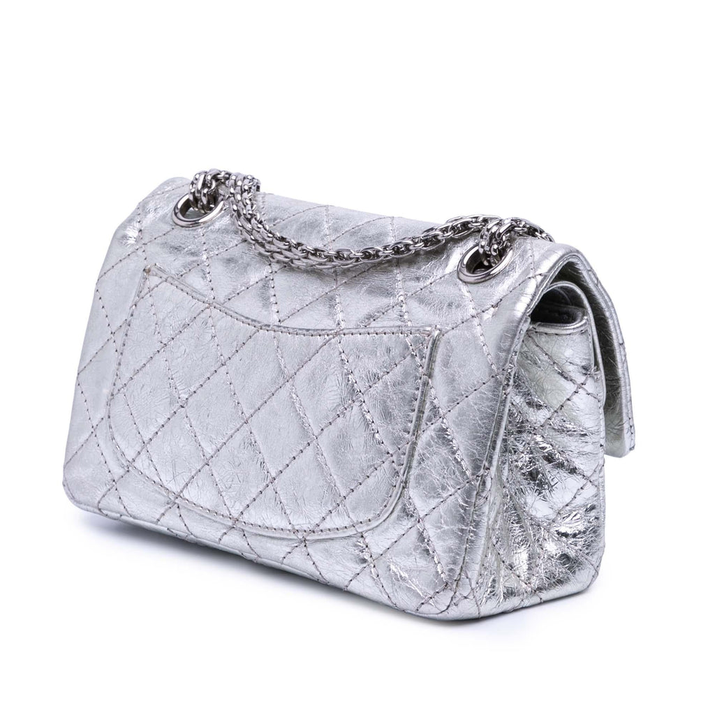 Chanel Mini Reissue 2.55 Metallic Aged Calfskin Double Flap 224
