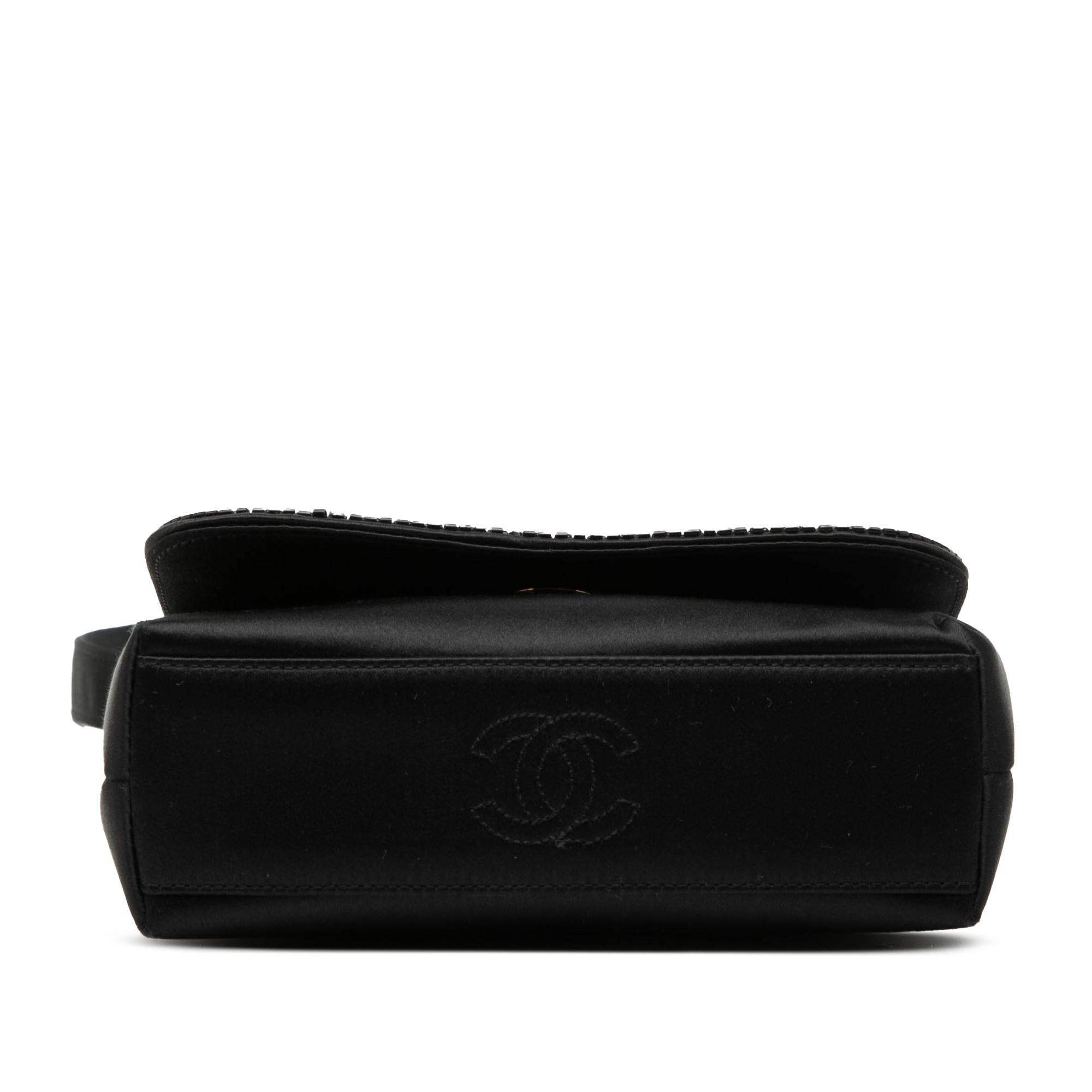 Chanel Mini Satin Beaded Flap Crossbody