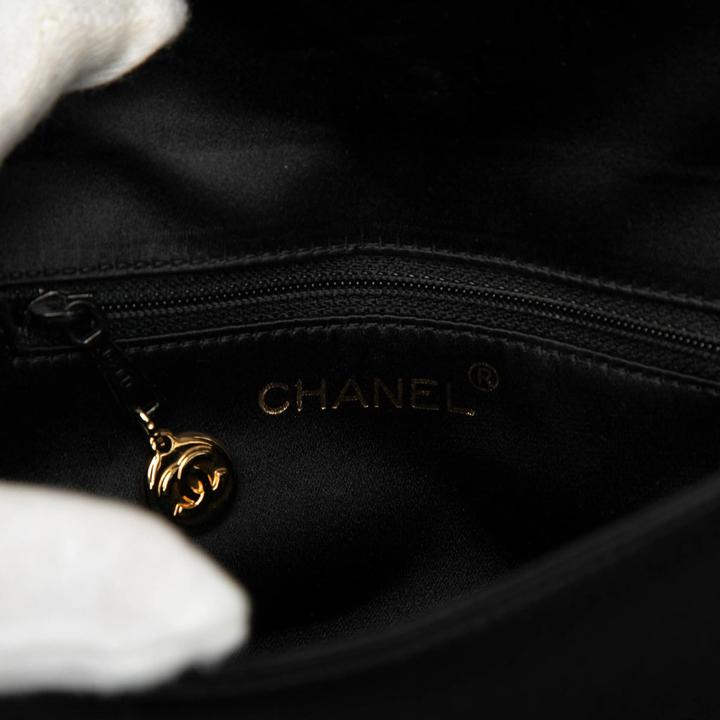 Chanel Mini Satin Beaded Flap Crossbody