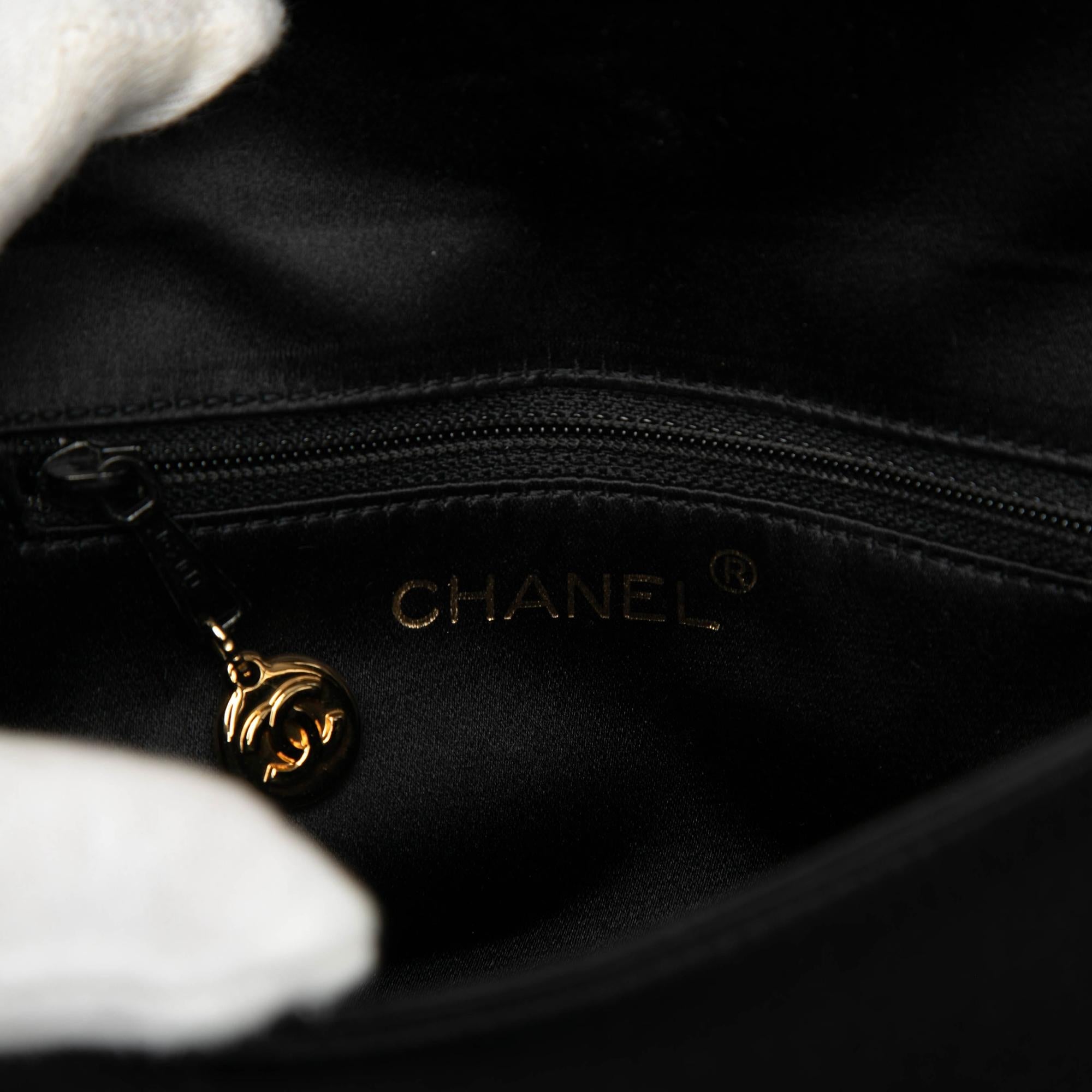 Chanel Mini Satin Beaded Flap Crossbody