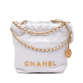 Chanel Mini Shiny Calfskin 22 Hobo